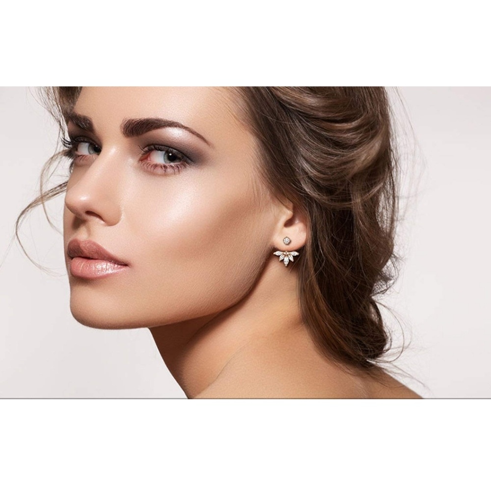 Rhinestone Wedding Earrings - Silver Bridesmaid